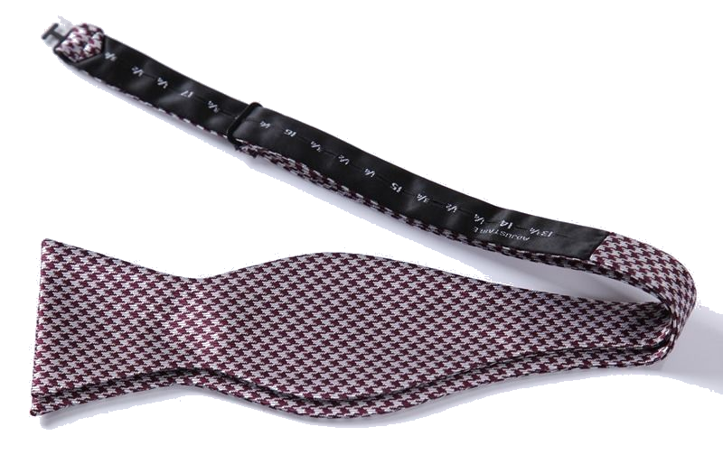 Bowtie - Dark Red Houndstooth*